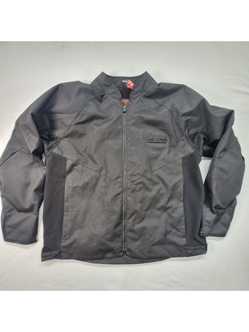 Icon Hooligan Perf Mens XXL Black Motorcycle Street Racing Sport Jacket Armour